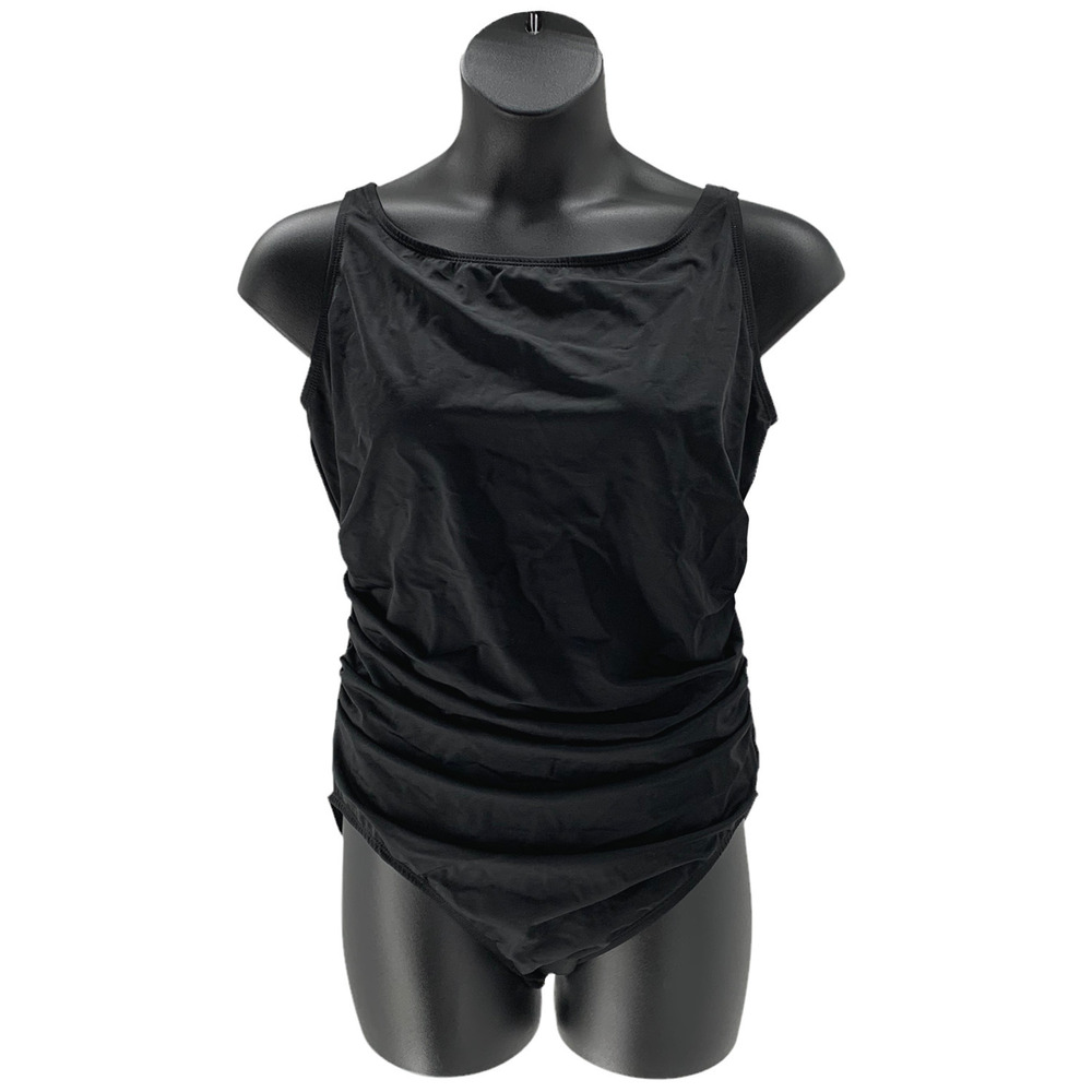 InstantFigure High-Neck One-Piece Swimsuit Black - Regular